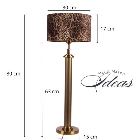 Lampenkap 30 cm - Luipaardprint - Bruin - Stof