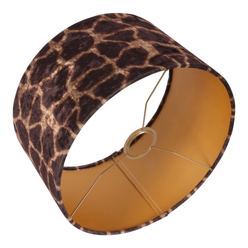 Lampenkap 30 cm - Girafprint - Bruin - Stof