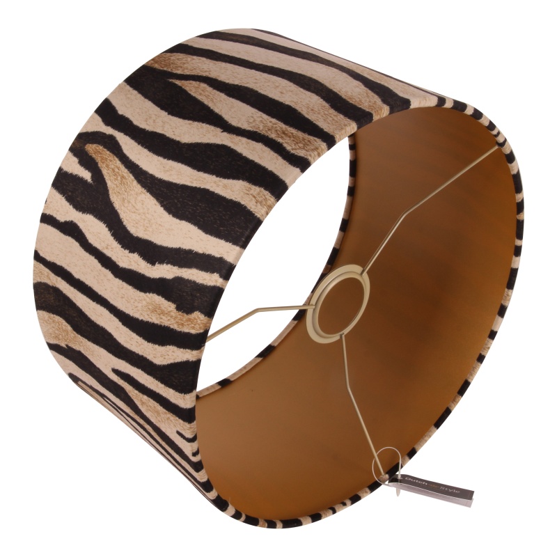 Lampshade 30 cm - Zebra Print - Brown - Fabric