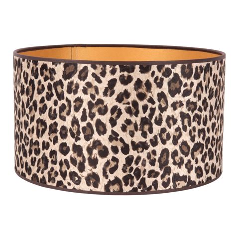 Lampenkap Cilinder 30 cm - Luipaardprint - Beige - Stof