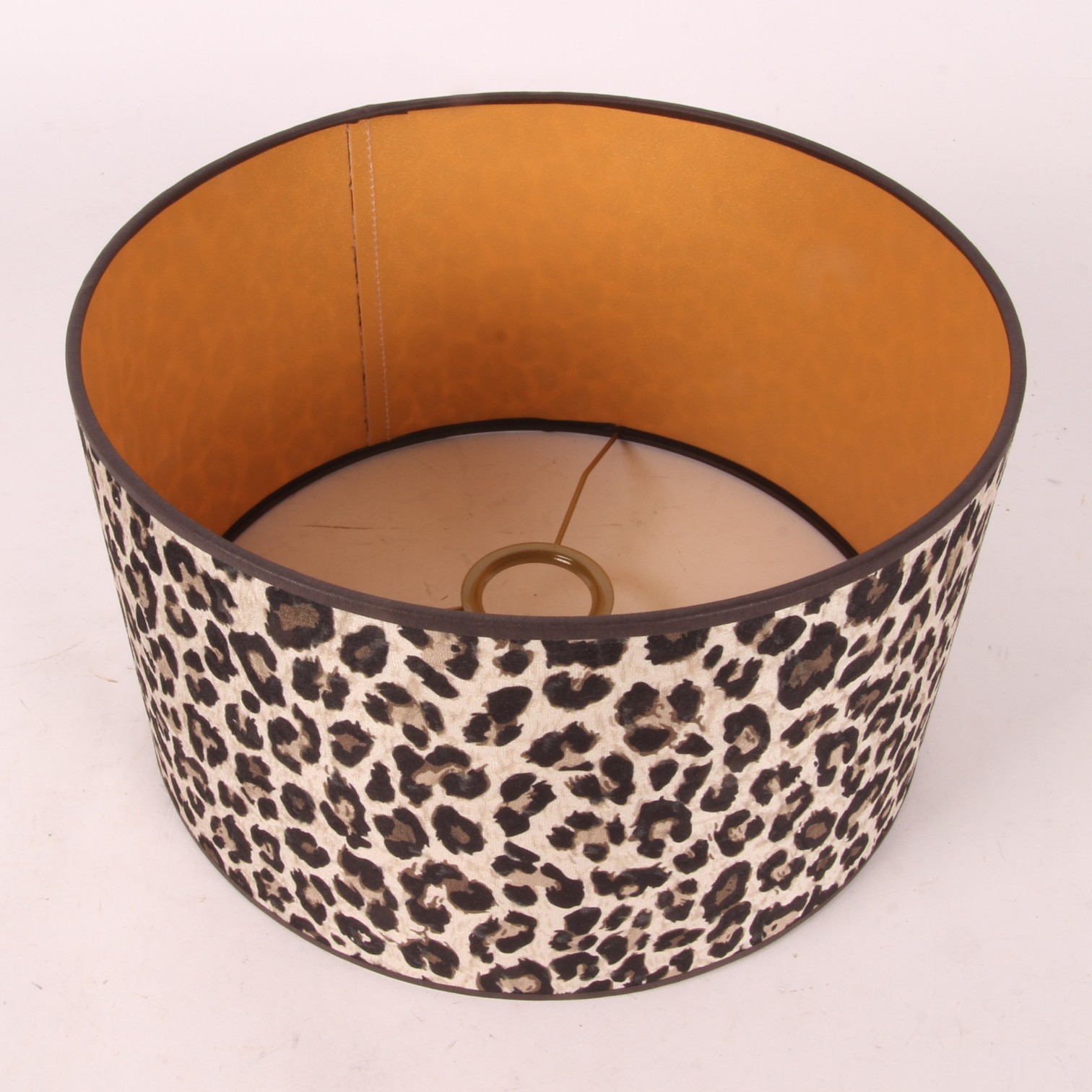 Lampenkap Cilinder 30 cm - Luipaardprint - Beige - Stof