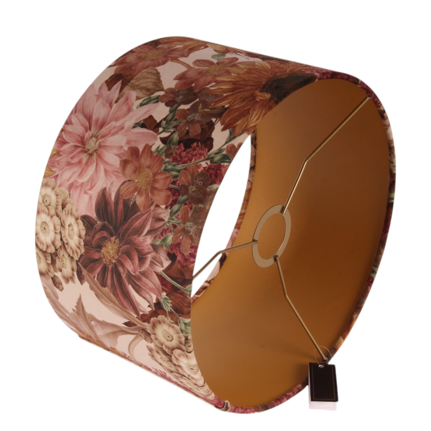Lampenkap 30 cm - Bloemenprint - Roze - Stof