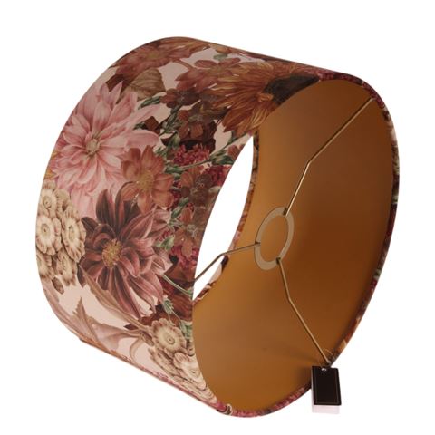 Lampenkap 30 cm - Bloemenprint - Roze - Stof