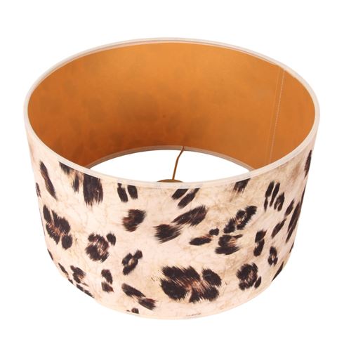 Lampenkap Cylinder 30 cm - Dierenprint - Beige - Stof