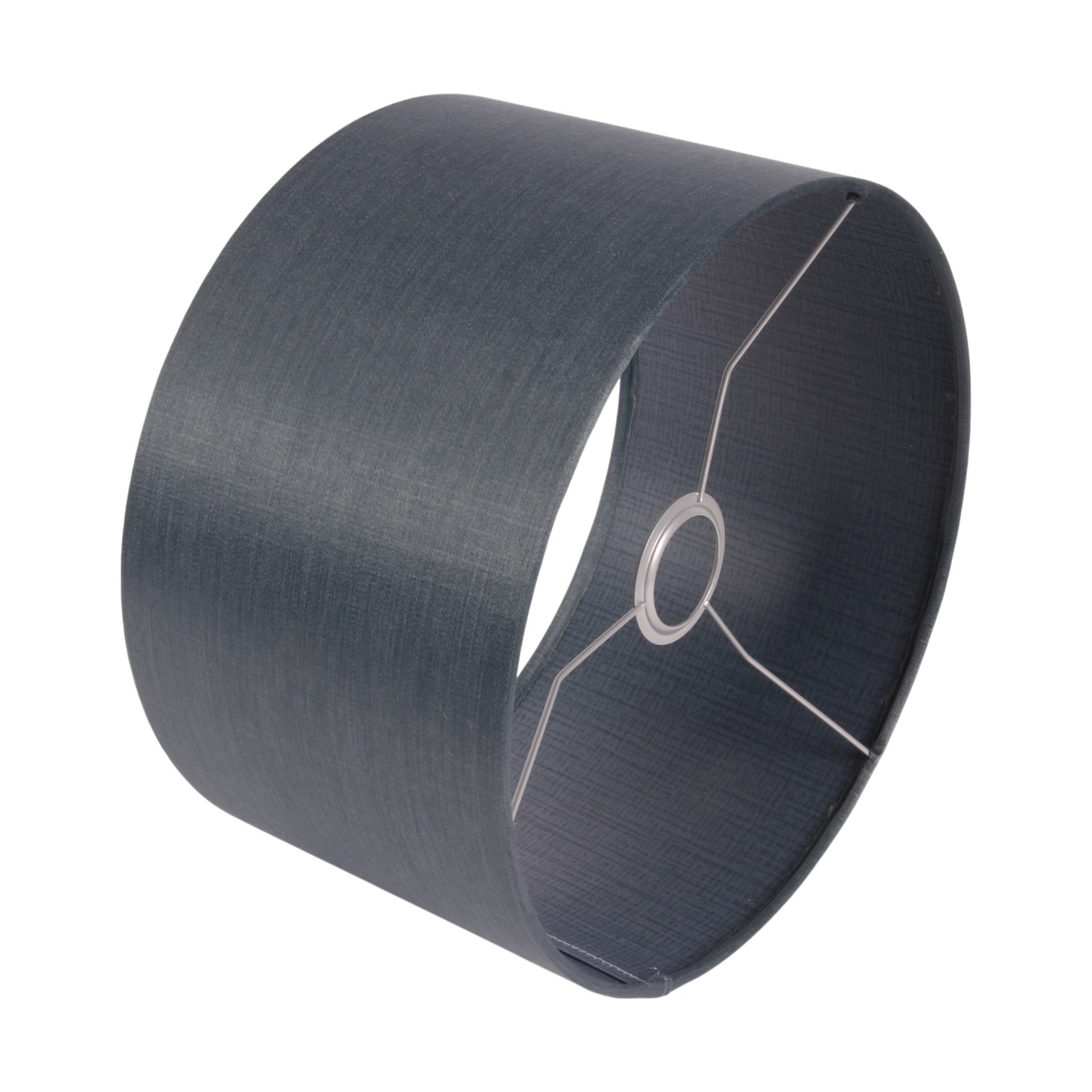 Lampenkap 30 cm - Cilinder - Blauw - Stof