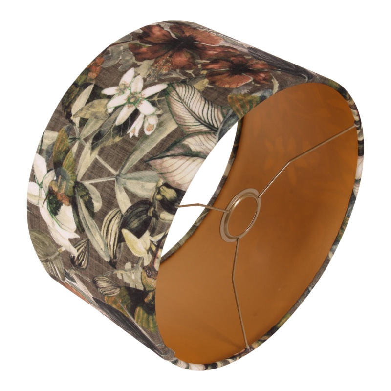 Lampenkap 30 cm - Bloemenprint - Groen - Stof