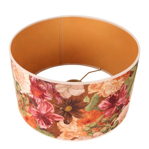 Lamenkap Cilinder 30 cm - Bloemenprint - Multicolor - Stof