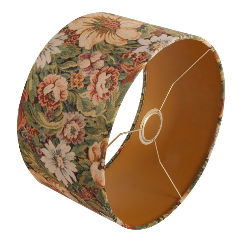 Lampenkap 30 cm - Bloemenprint - Groen - Stof