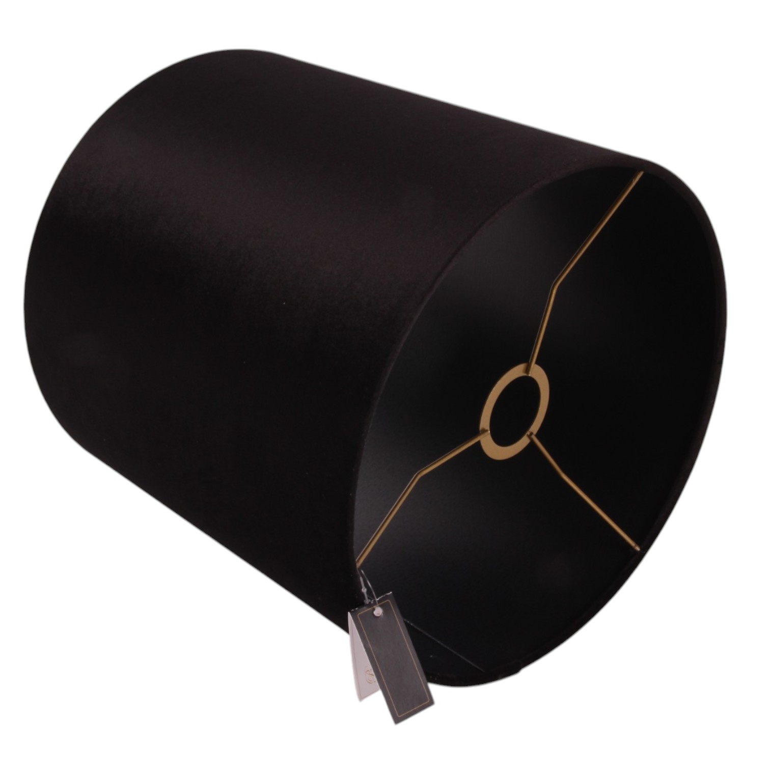 Lampshade 30 cm - Cylinder - Black - Fabric