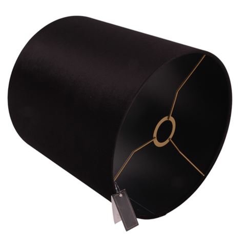 Lampshade 30 cm - Cylinder - Black - Fabric