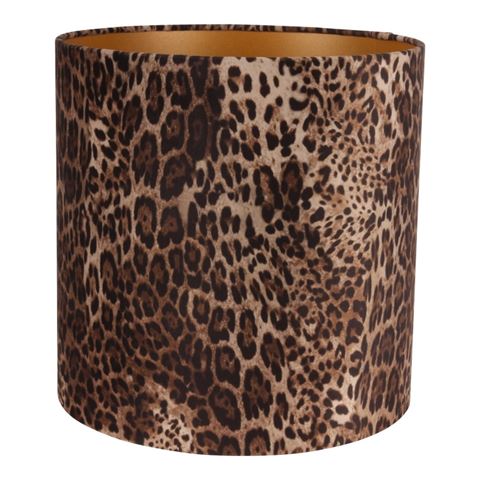 Lampenschirm 30 cm – Leopardenmuster – Braun – Stoff