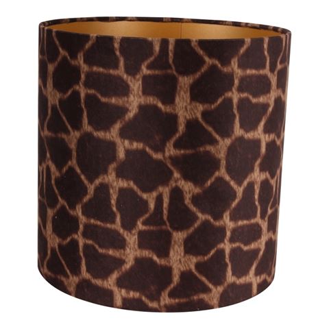 Lampenkap 30 cm - Girafprint - Bruin - Stof