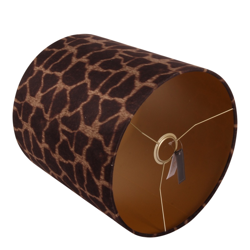 Lampenkap 30 cm - Girafprint - Bruin - Stof