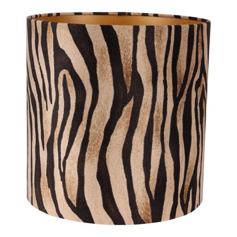 Lampshade 30 cm - Zebra Print - Brown - Fabric