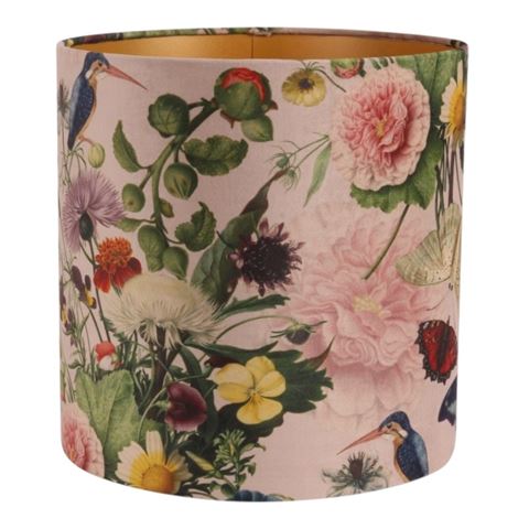 Lampshade 30 cm - Botanical Print - Pink - Fabric