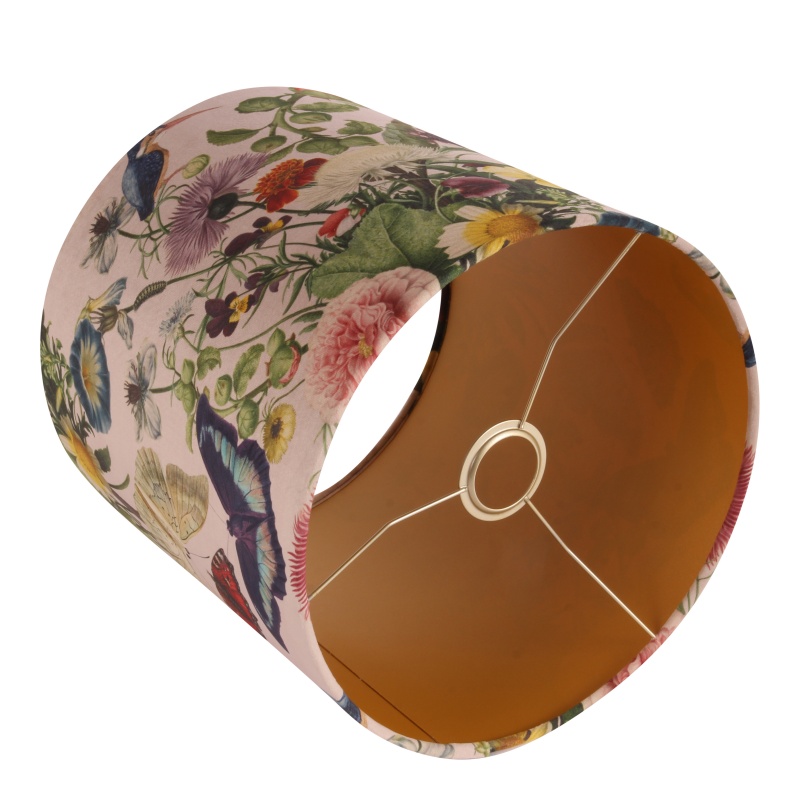 Lampshade 30 cm - Botanical Print - Pink - Fabric