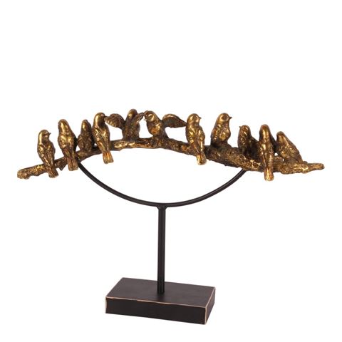Ornament Birds 30 cm - Gold - Resin