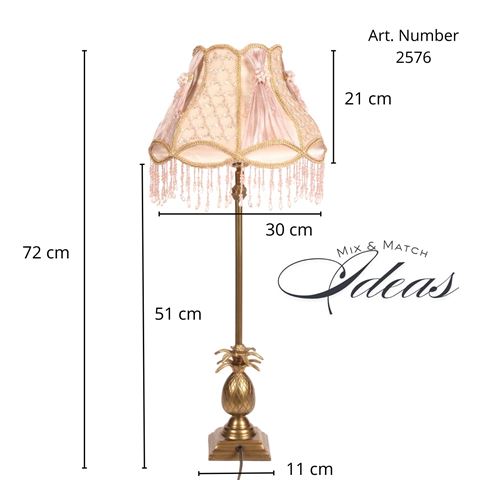 Tafellamp Voet 56 cm - Goud - Aluminium