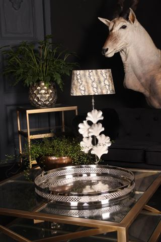 Plateau Miroir 63 cm - Argent - Laiton