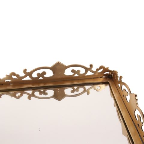 Serviertablett Kupfer/Spiegel 63cm