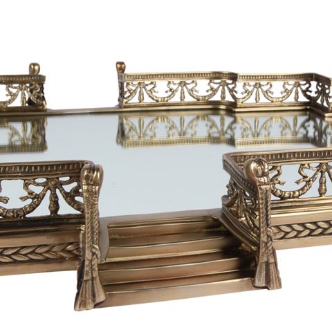 Plateau Miroir 71 cm - Or - Laiton