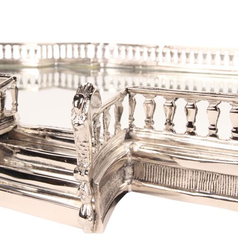 Plateau cuivre/miroir 85 cm