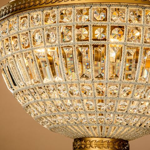 Kroonluchter Bombay 80 cm - Goud - IJzer & Glas