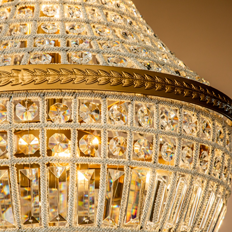Kroonluchter Bombay 80 cm - Goud - IJzer & Glas