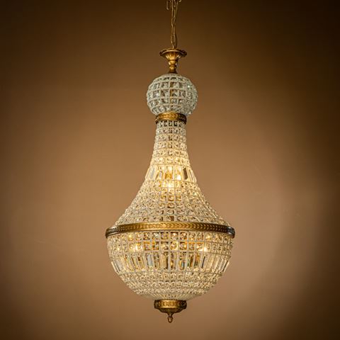Kroonluchter Bombay 80 cm - Goud - IJzer & Glas