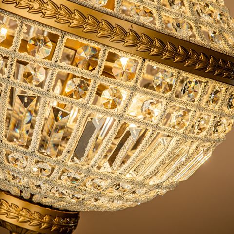 Kroonluchter Bombay 98 cm - Goud - IJzer & Glas