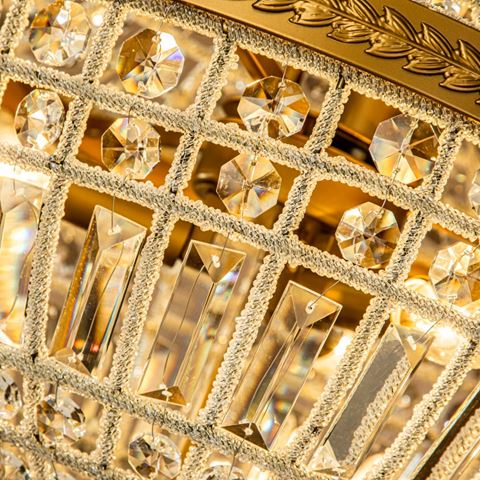 Kroonluchter Bombay 98 cm - Goud - IJzer & Glas