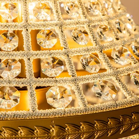 Kroonluchter Bombay 98 cm - Goud - IJzer & Glas