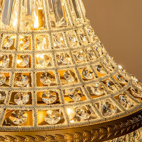 Kroonluchter Bombay 98 cm - Goud - IJzer & Glas