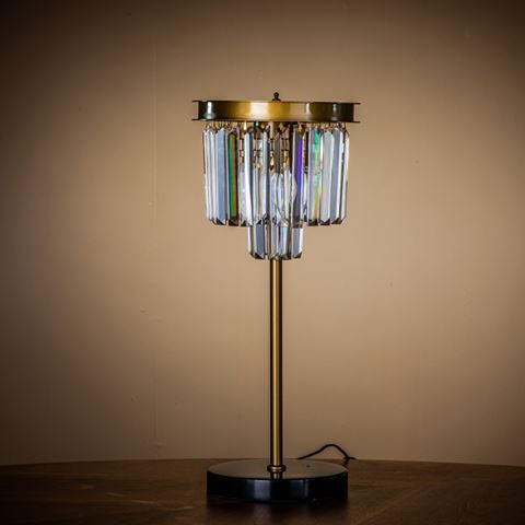 Tafellamp Hilton 55 cm - Goud - Glas