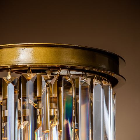 Tafellamp Hilton 55 cm - Goud - Glas