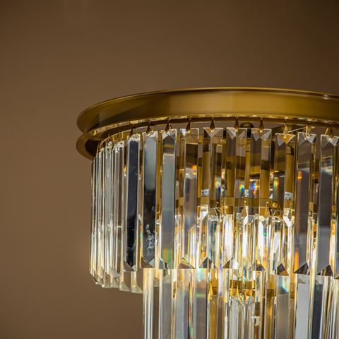 Vloerlamp Hlton 158 cm - Goud - Glas