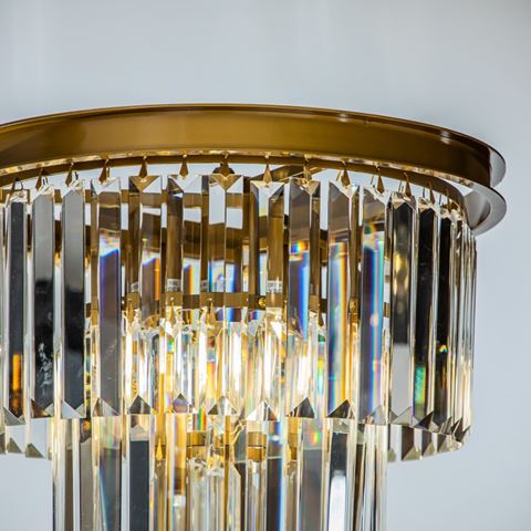 Vloerlamp Hlton 158 cm - Goud - Glas