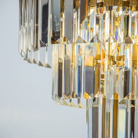 Vloerlamp Hlton 158 cm - Goud - Glas