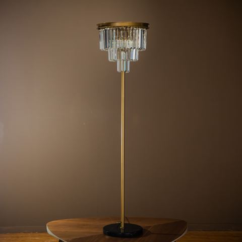 Vloerlamp Hlton 158 cm - Goud - Glas