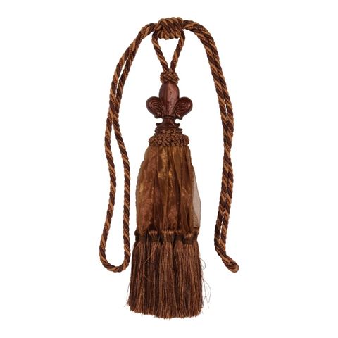 Embrasse Fleur de Lis 70 cm - Bruin - Stof