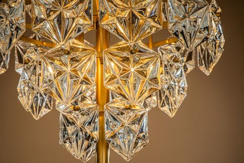 Tafellamp Delhi 81 cm - Goud - Ijzer & Glas