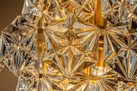 Tafellamp Delhi 81 cm - Goud - Ijzer & Glas