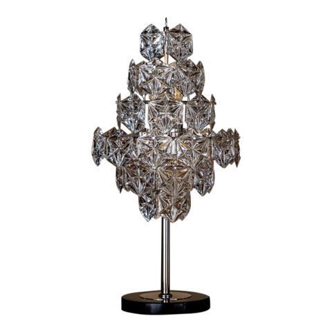 Lampe de Table Delhi 85 cm - Argent - Fer & Verre