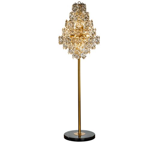Vloerlamp Delhi 172 cm - Goud - Ijzer & Glas