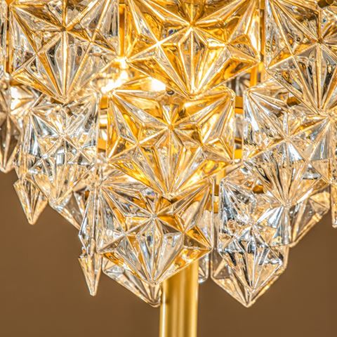 Vloerlamp Delhi 172 cm - Goud - Ijzer & Glas