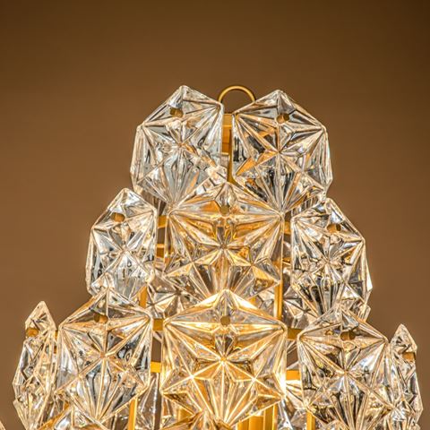 Vloerlamp Delhi 172 cm - Goud - Ijzer & Glas