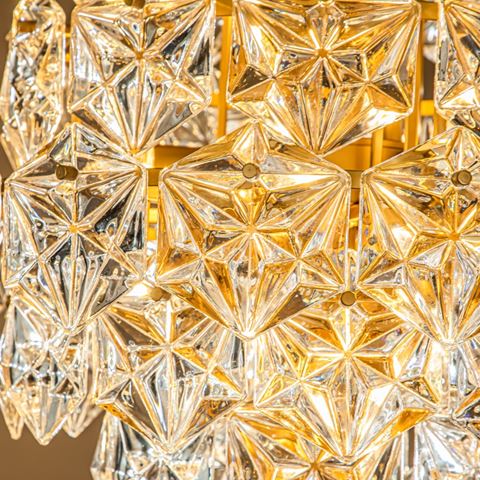 Vloerlamp Delhi 172 cm - Goud - Ijzer & Glas