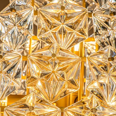 Vloerlamp Delhi 172 cm - Goud - Ijzer & Glas