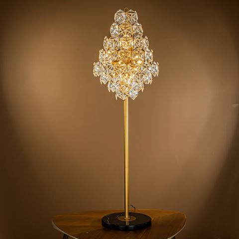 Vloerlamp Delhi 172 cm - Goud - Ijzer & Glas