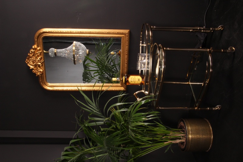 Bar Trolley 83 cm - Goud - Glas & Staal